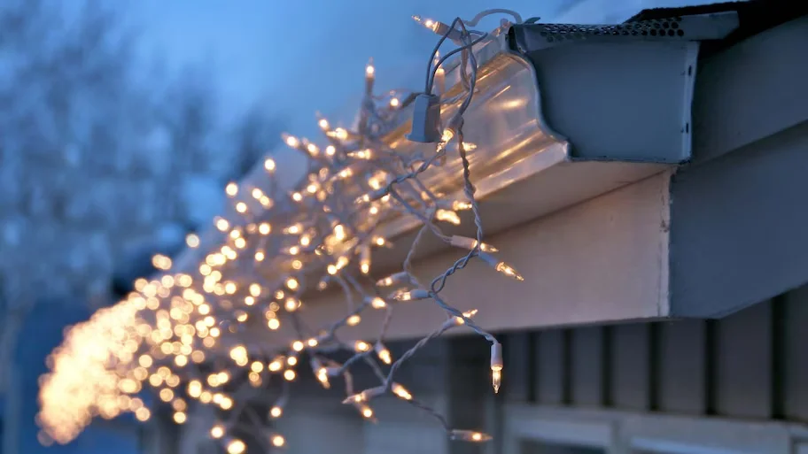 Deck The Gutters With Holiday Lights 